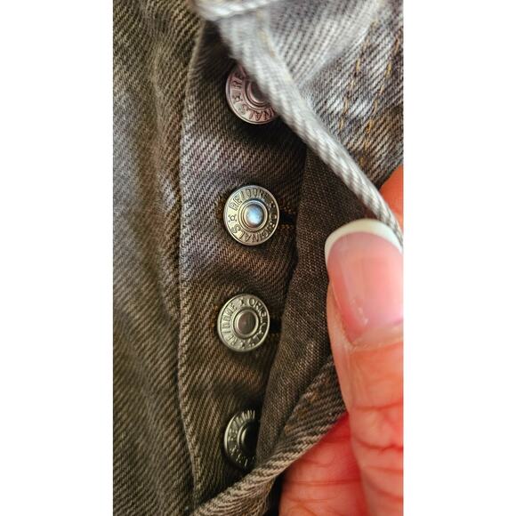 RE/DONE Originals Stove Pipe Jeans in Washed Chocolate, Button fly New, Sz 23 - Picture 6 of 12